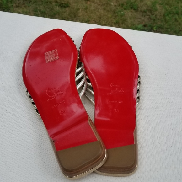 Sold--New Christian Louboutin sandals in size 38 - Picture 3 of 4